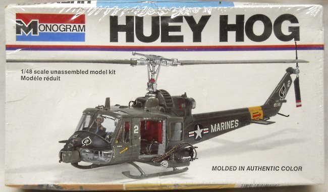 Monogram 1/48 Huey Hog Bell - UH-1C Marines, 5201 plastic model kit